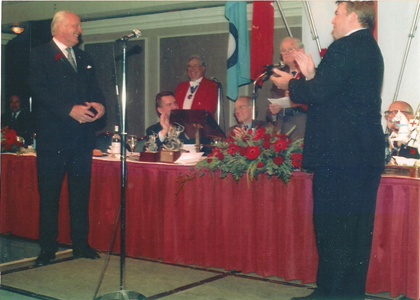 Neil watching Henry Cooper